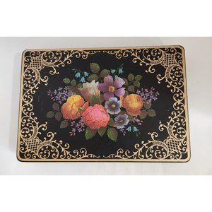Vintage Colorful Flower Tin England